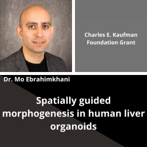Dr. Mo Ebrahimkhani receives grant from the Charles E. Kaufman Foundation