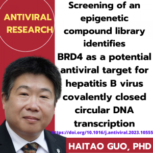 Haitao Guo, PhD. publishes article in Antiviral Research